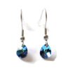 Edelstahl Ohrhänger mit Tropfen Kristallen in der Farbe Crystal Bermuda Blue