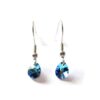 Edelstahl Ohrhänger mit Tropfen Kristallen in der Farbe Crystal Bermuda Blue
