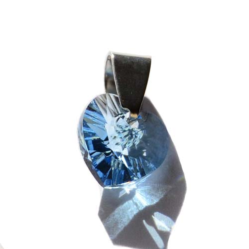 Swarovski XILION Herz Kristall Anhänger Aquamarine