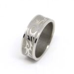 Edelstahlring hochglanz Fantasy Größe 20 / 63