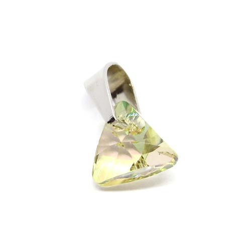 Edelstahl Arm-/ Fußkettchen mit Dreieck Crystal in der Farbe Luminuos Green