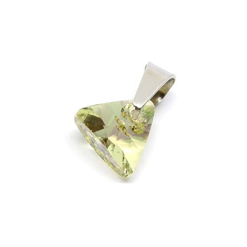 Edelstahl Arm-/ Fußkettchen mit Dreieck Crystal in der Farbe Luminuos Green