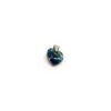 Herz Kristall Anhänger Crystal Bermuda Blue mit Edelstahlkette 42 - 46 cm