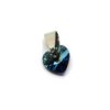 Herz Kristall Anhänger Crystal Bermuda Blue mit Edelstahlkette 45 - 50 cm
