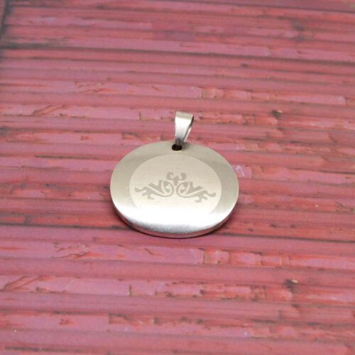 Edelstahlanhänger Oval Ornament